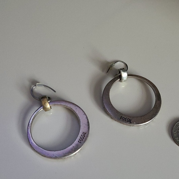 JEWELED FOSSIL EARRINGS - Picture 3 of 3